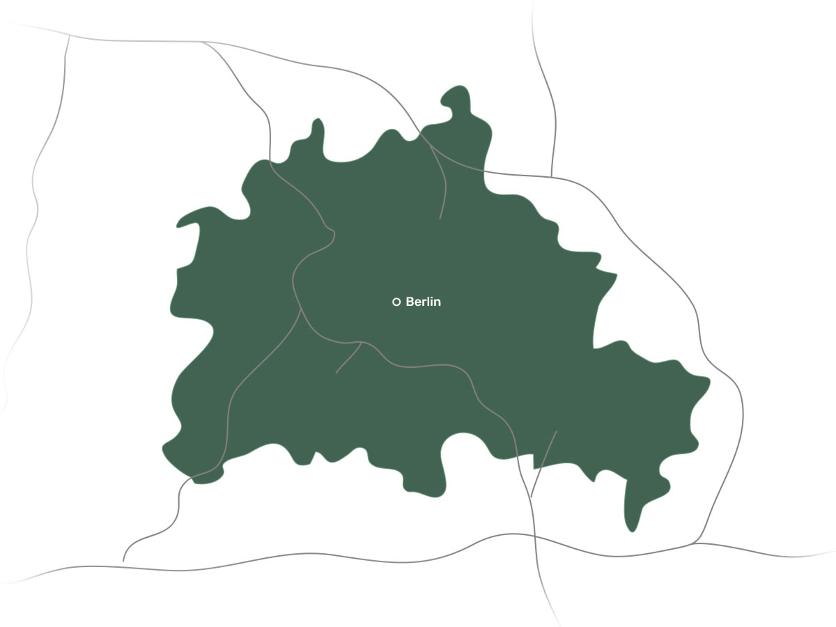Wildhandel & Wildhändler LENZ WILD – wir kaufen Ihr Wildbret in Berlin. Karte von Berlin mit dem Wildaufkauf-Gebiet von LENZ WILD
